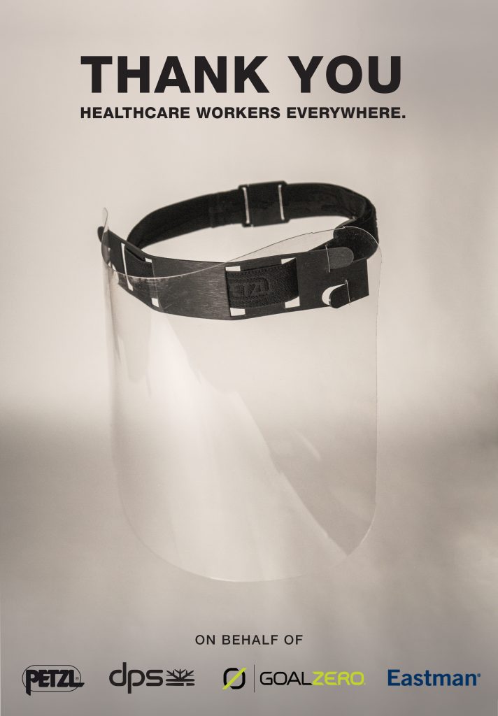 DPS Skis, Goal Zero, Petzl and Eastman Partner to Produce Face Shields for Healthcare Workers in Utah