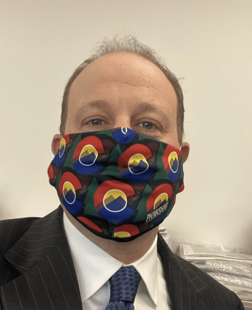 Phunkshun Shifts To Make Personal Hygiene Masks – Worn by Colorado Governor Jared Polis