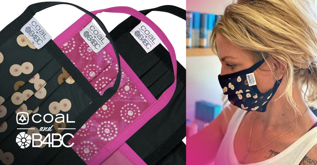 Coal Headwear partners with Boarding for Breast Cancer on face mask project
