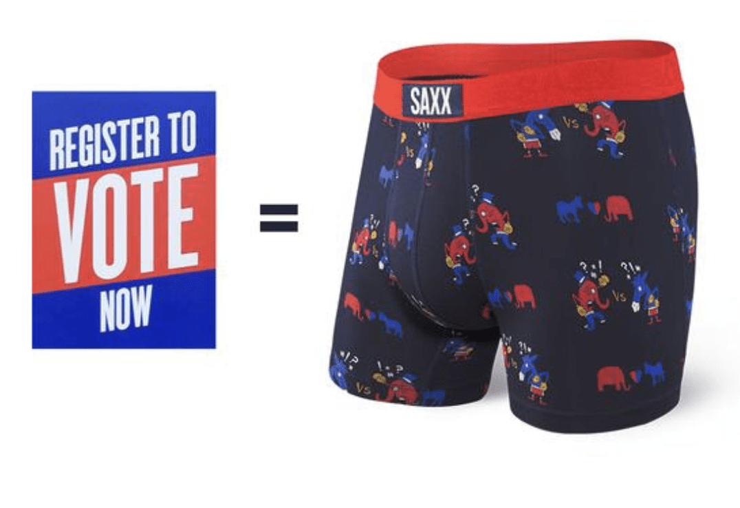 SAXX is Offering BOGO to Inspire You To Vote!