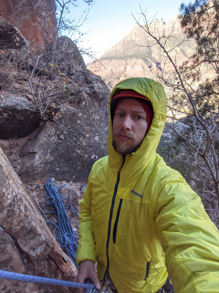 Patagonia DAS Light Hoody – Best Belay Jacket for Moderately Cold Temps
