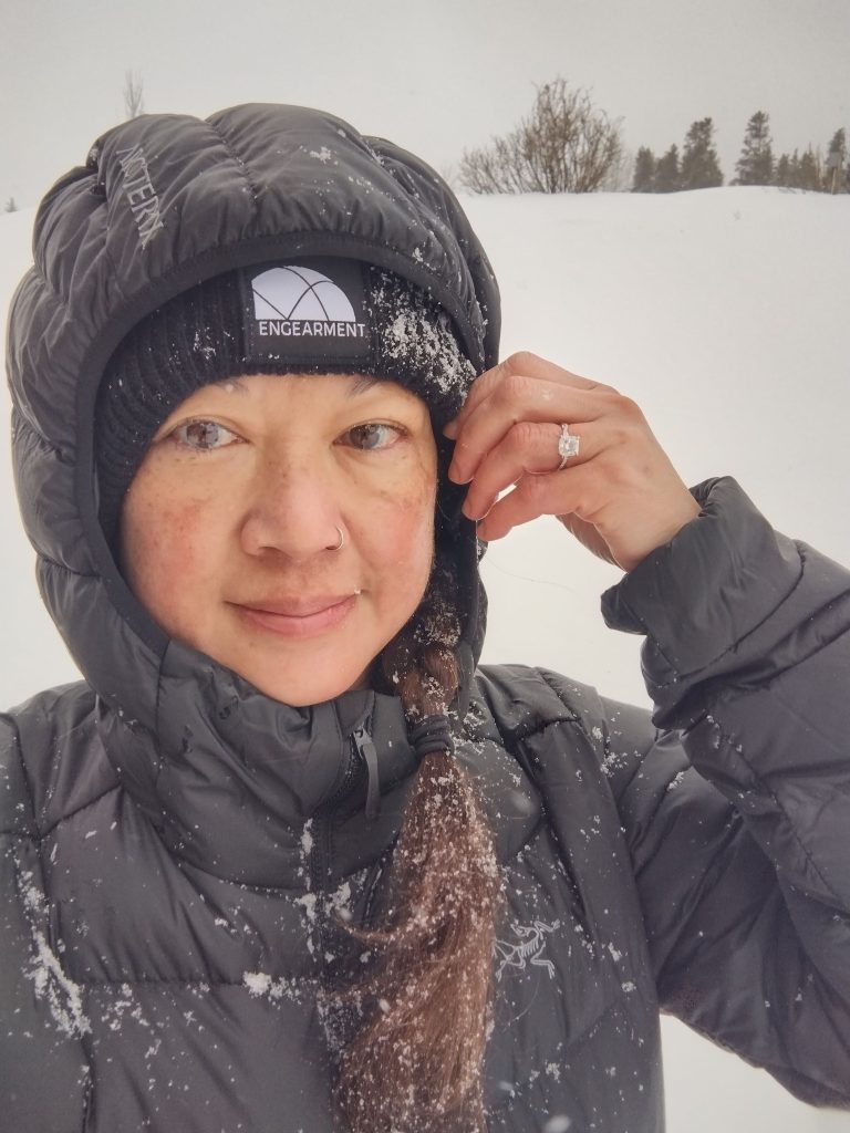 Arcteryx Cerium Mid Coat Review - Kate Agathon of Engearment.com